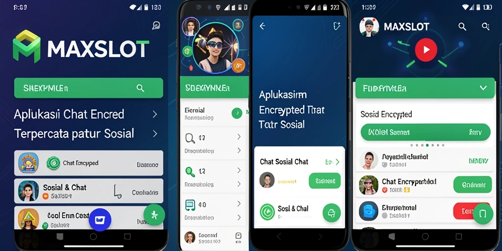 Tampilan antarmuka aplikasi MAXSLOT untuk Chat Encrypted yang modern dan aman.
