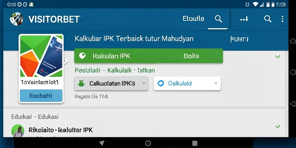 Tampilan antarmuka aplikasi VISITORBET yang user-friendly untuk menghitung IPK.